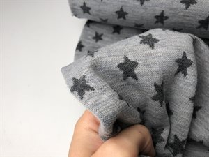 Undertøjsuld - flot gråmeleret med stjerner